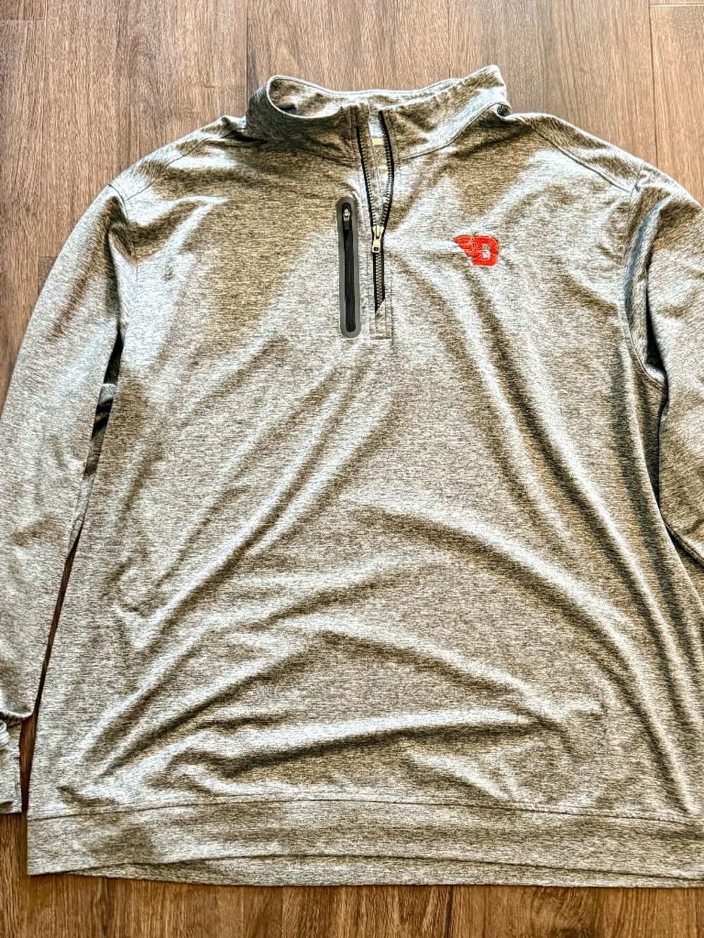 Cutter & Buck Men's Big & Tall Dayton Flyers Quarter-Zip - Gray - Size 3XB